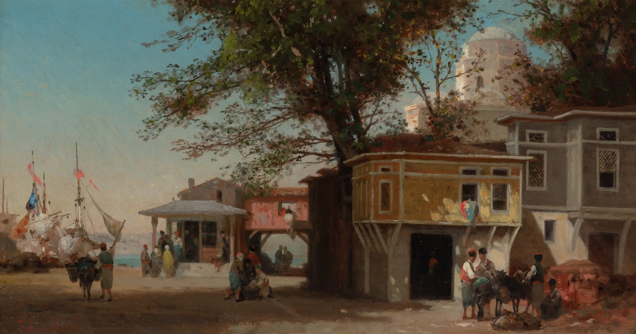 On the Banks of the Bosphorus by Germain-Fabius Brest