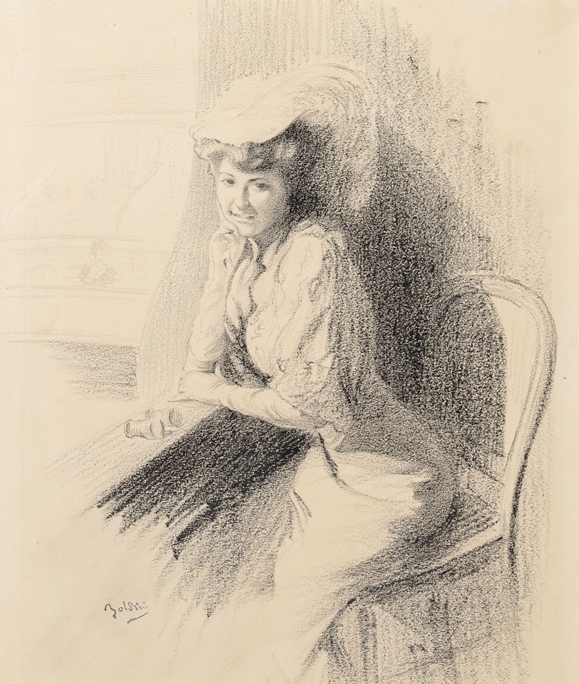 An Elegant Lady at the Theater by Giovanni Boldini
