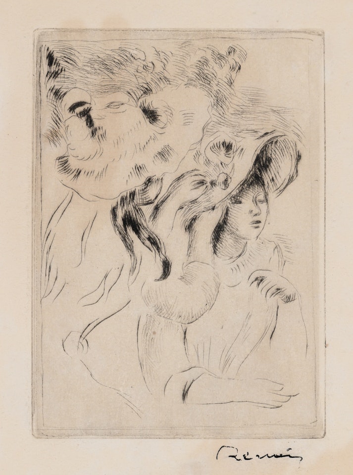 LE CHAPEAU ÉPINGLÉ (2E PLANCHE) (DELTEIL, STELLA 7) by Pierre-Auguste Renoir