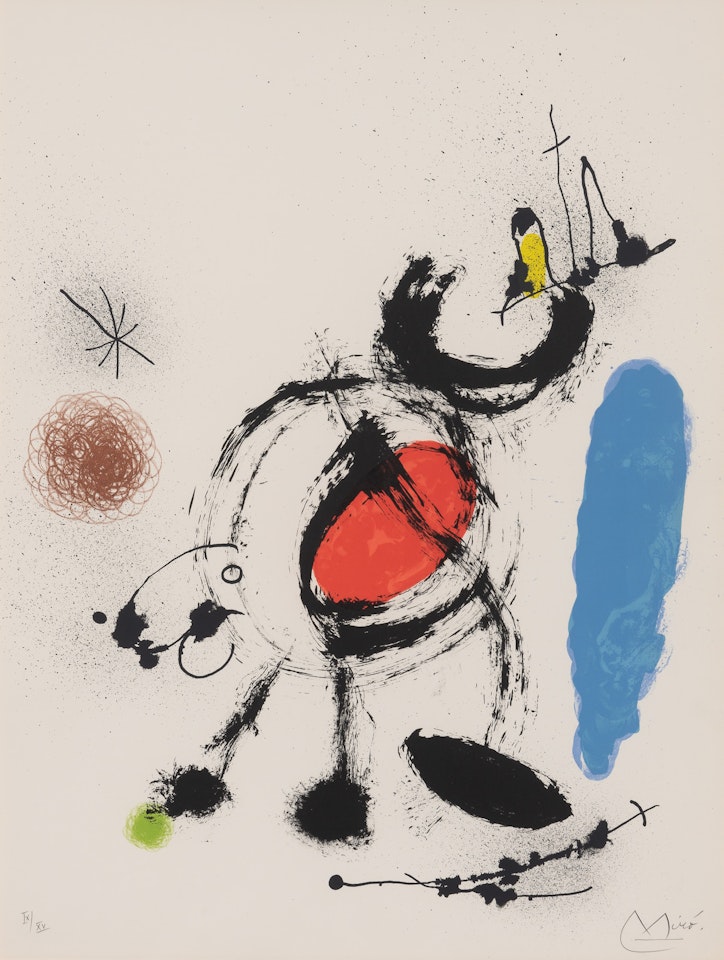 L"OISEAU MIGRATEUR V (MOURLOT 655) by Joan Miró