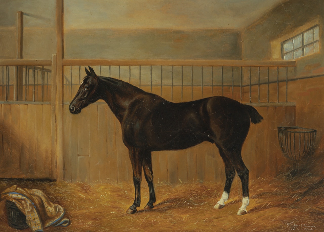 Portrait of a Horse in a Stable by English School