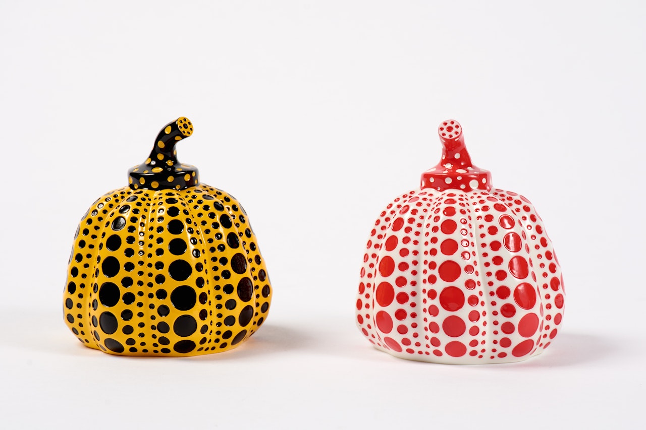 Pumpkins (pair) by Yayoi Kusama