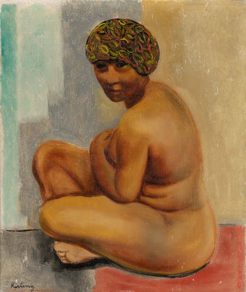 Nu Assis by Moïse Kisling
