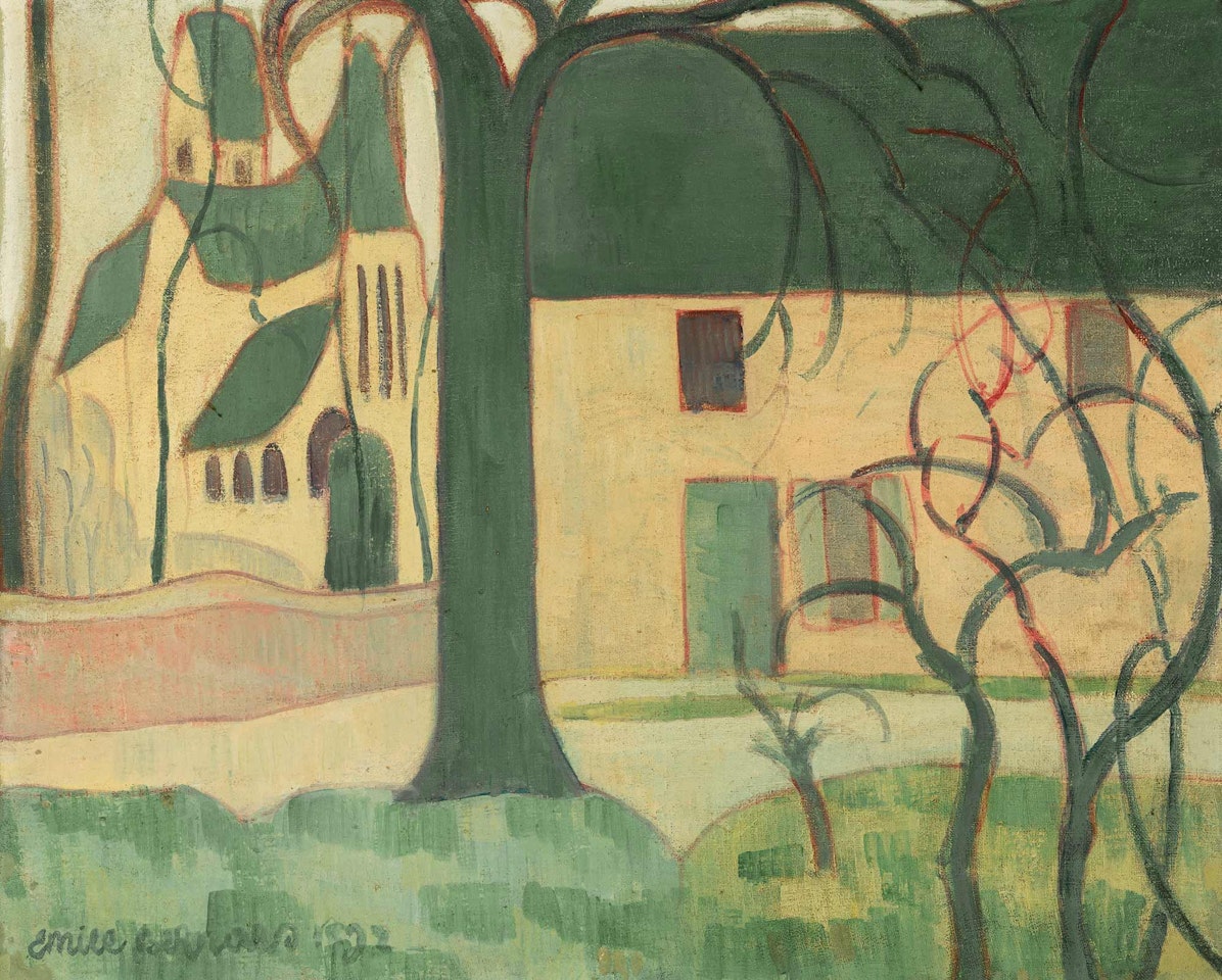 Eglise et Ferme Bretonne by Emile Bernard