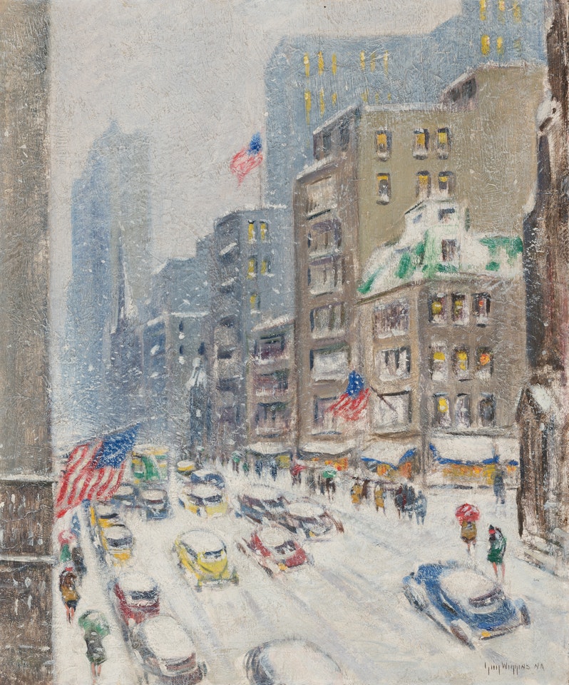 5th Avenue Storm, New York City by Guy Carleton Wiggins