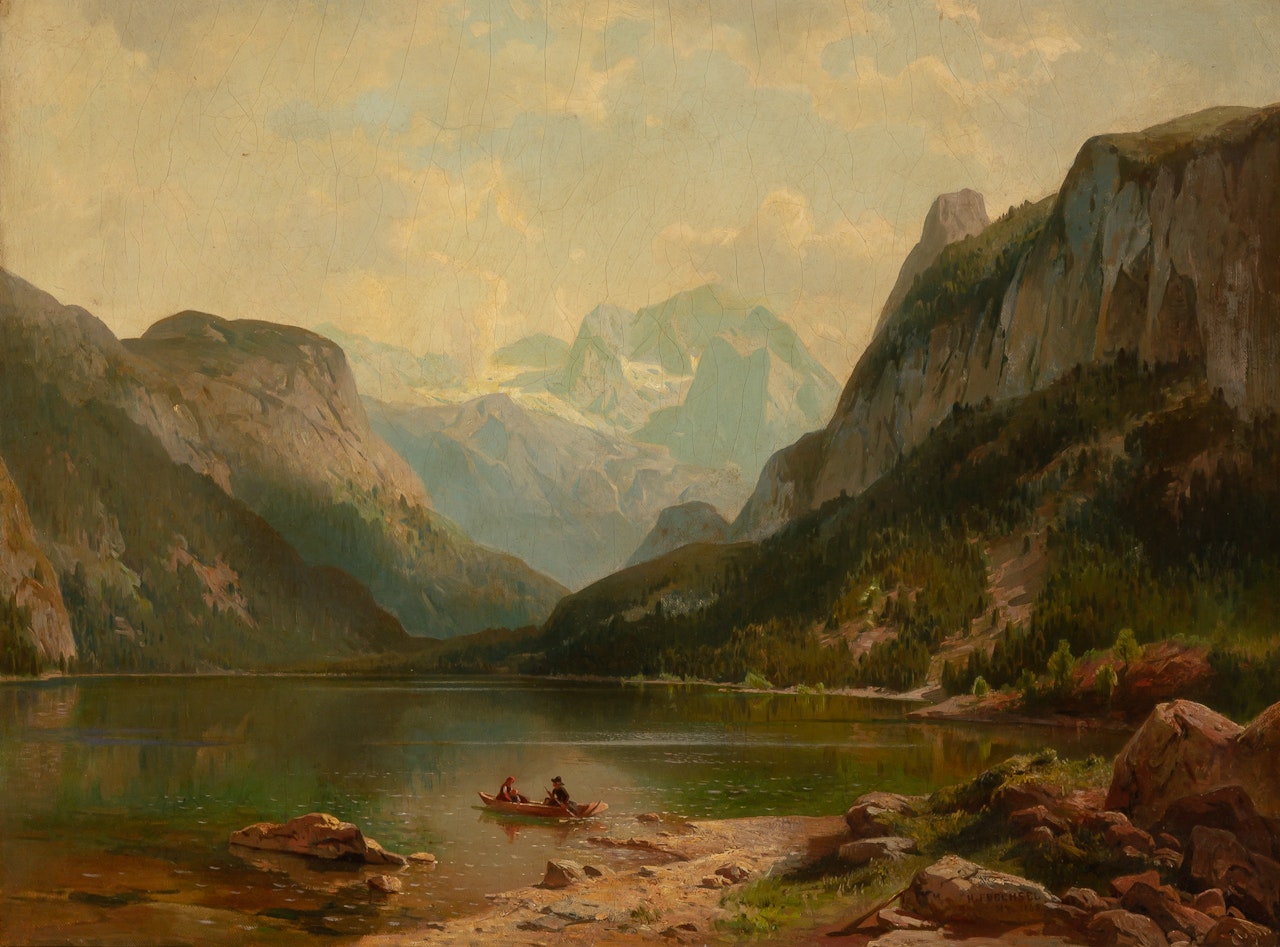 Mountain Landscape by Hermann Fuechsel