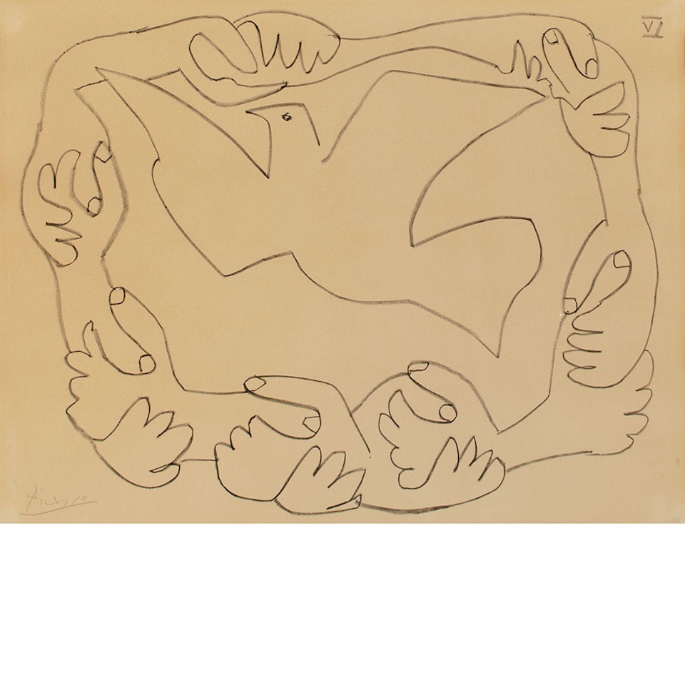 LES MAINS LIEES VI (B. 711) by Pablo Picasso