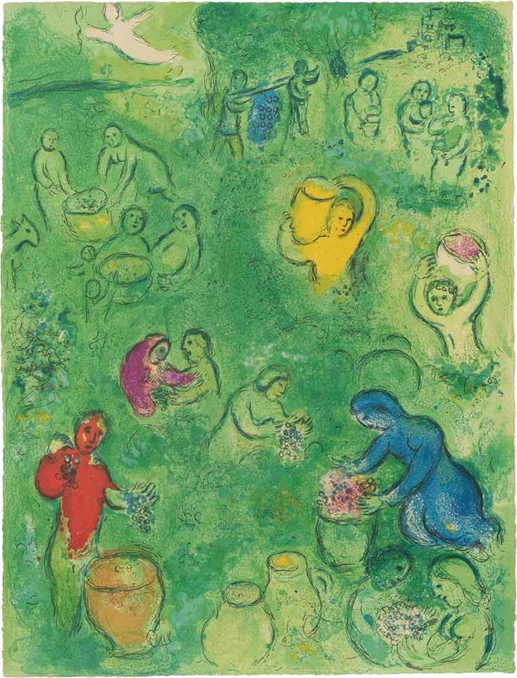 LES VENDANGES (M. 322) by Marc Chagall