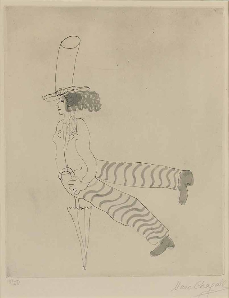 L"HOMME AU PARAPLUIE (K. 73) by Marc Chagall