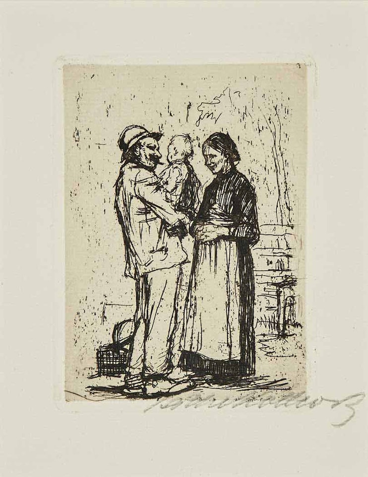 BEGRÜSSUNG (KLIPSTEIN 10; KNESEBECK 13) by Kathe Kollwitz
