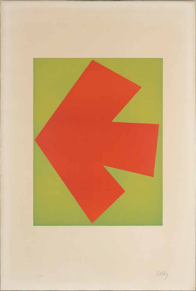 ORANGE OVER GREEN (AXSOM 27) by Ellsworth Kelly
