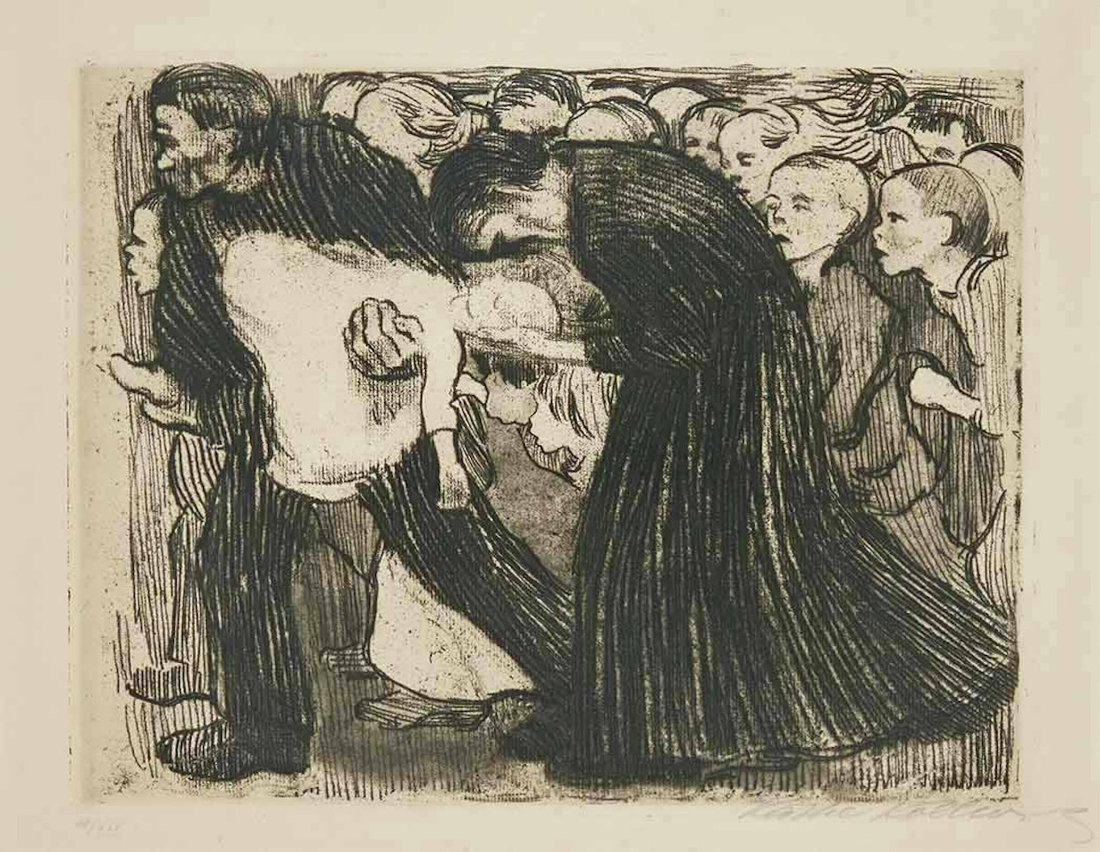ÜBERFAHREN (K. 104; KN. 110) by Kathe Kollwitz