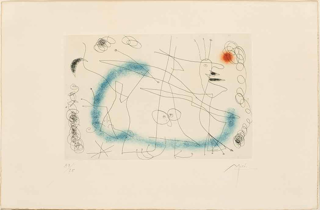 STRIP-TEASE IN BLUE (DUPIN 273) by Joan Miró
