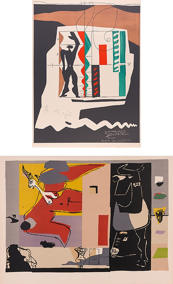 MODULOR; FEMME UNIFORME ET TAUREAU NOIR by Le Corbusier