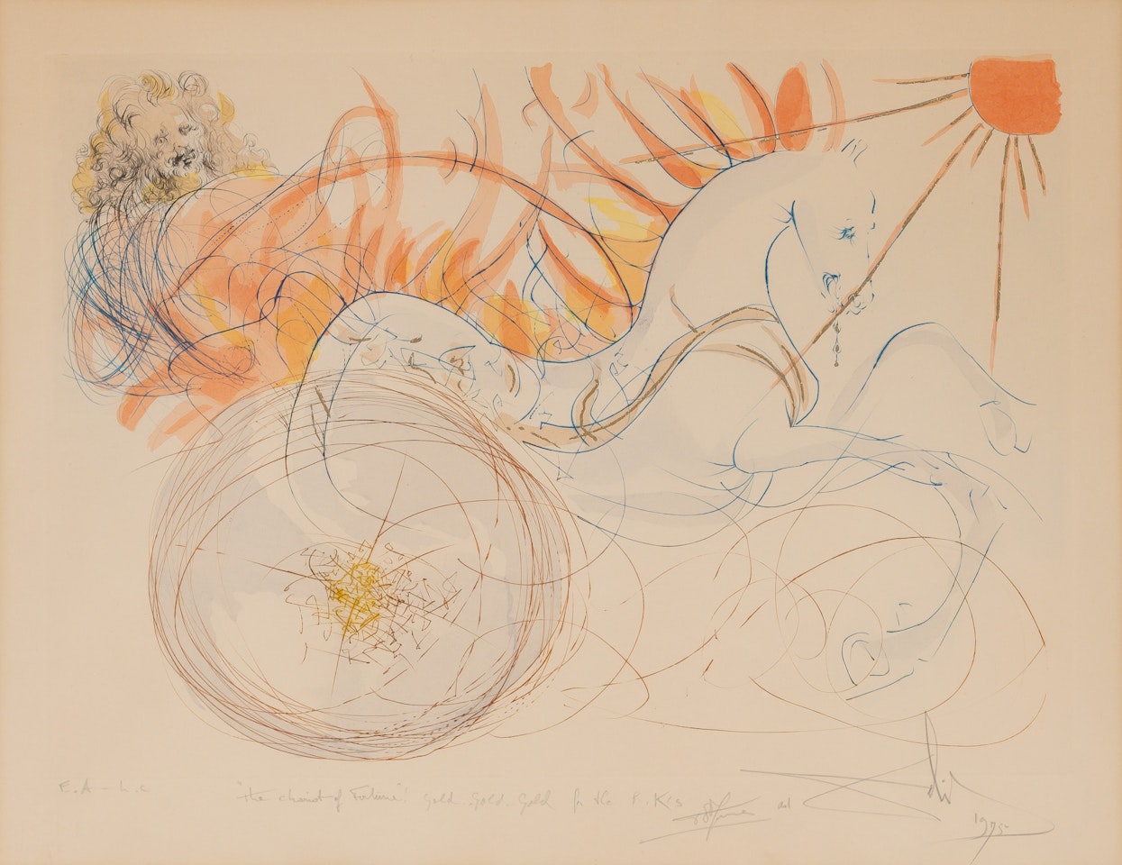 ELIJAH AND THE CHARIOT (FIELD 75-4J; MICHLER/LÖPSINGER 758) by Salvador Dali