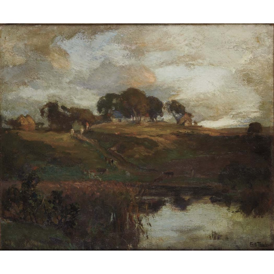 A Pond in Autumn by Fritz Thaulow
