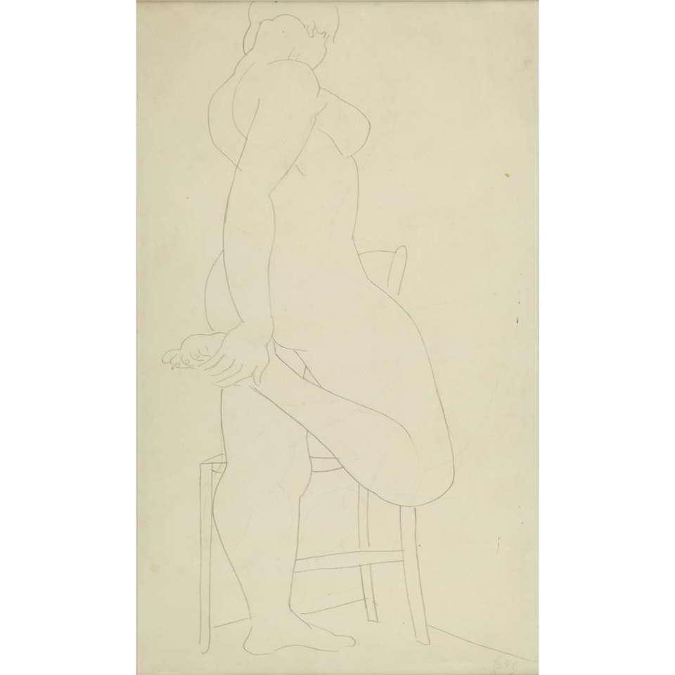 Female Nude: a double sided work by Jan Matulka