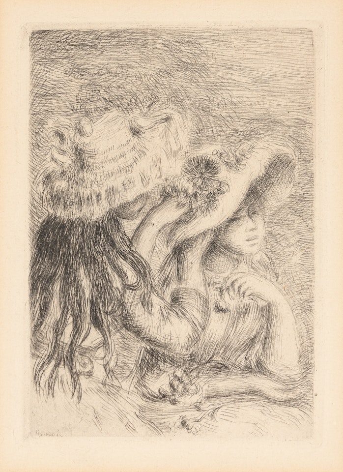 LE CHAPEAU ÉPINGLÉ (3E PLANCHE) (DELTEIL, STELLA 8) by Pierre-Auguste Renoir