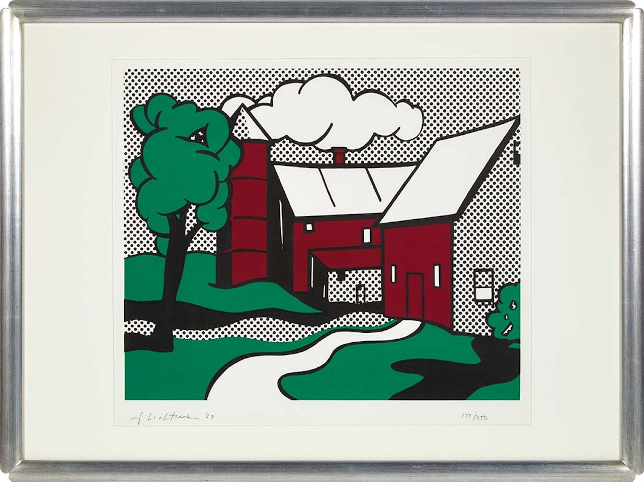 RED BARN (C. 89) by Roy Lichtenstein