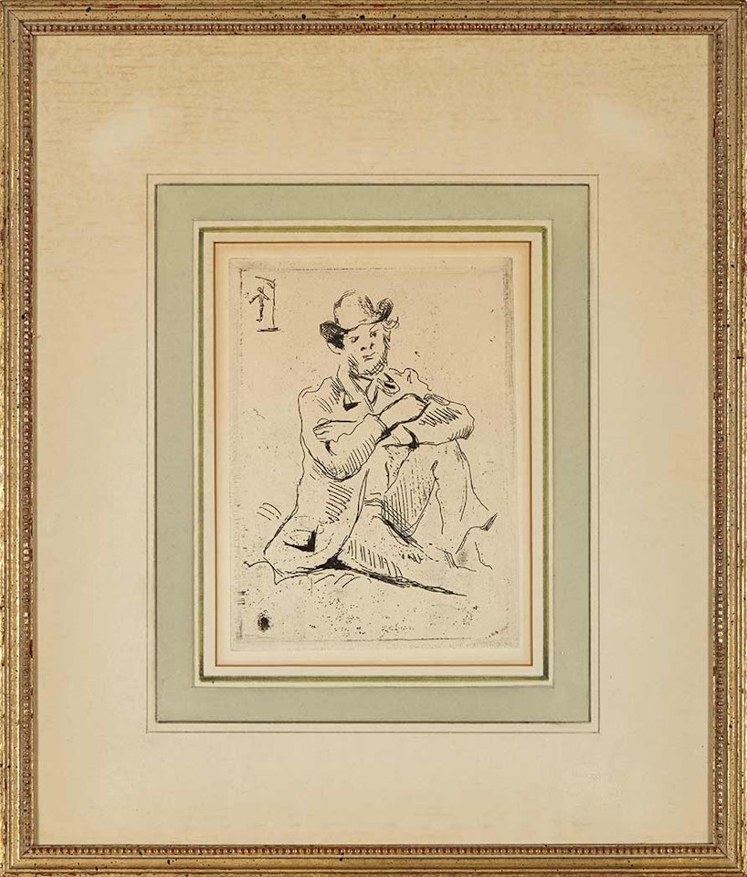 SUR LA PLAGE, A BERNEVAL; CHAPEAU EPINGLE (DELTEIL, STELLA 5; 8); PORTRAIT DU PEINTRE A. GUILLAUMIN AU PENDU (CHERPIN 2) by Pierre-Auguste Renoir