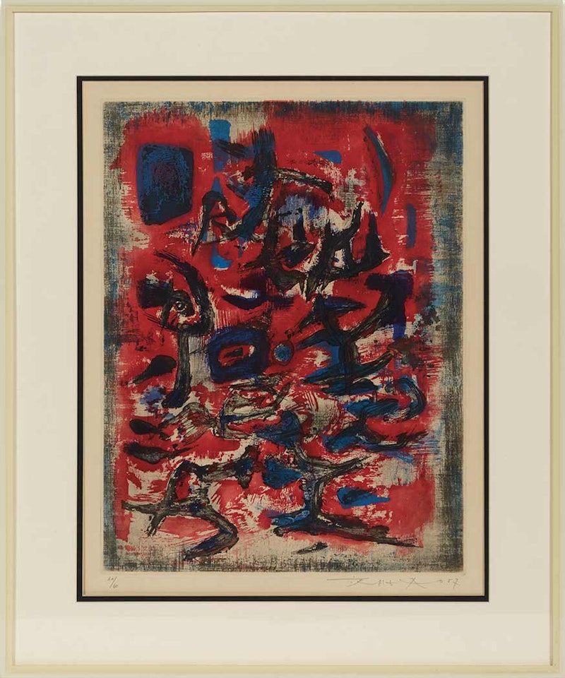 SIGNES EN MOUVEMENT (AGERUP 104; RIVIERE 106) by Zao Wou-Ki