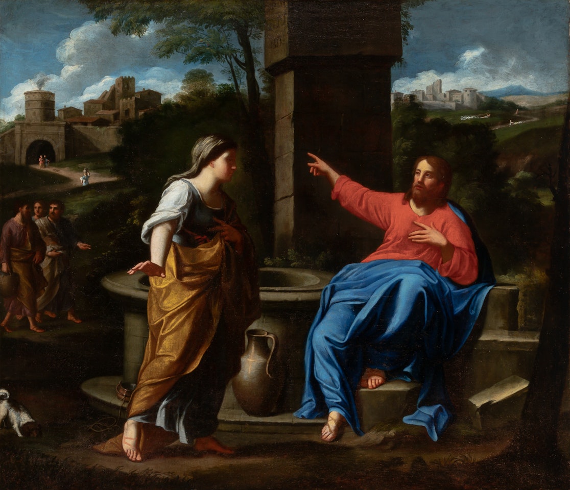 Christ and the Woman of Samaria by Italian School