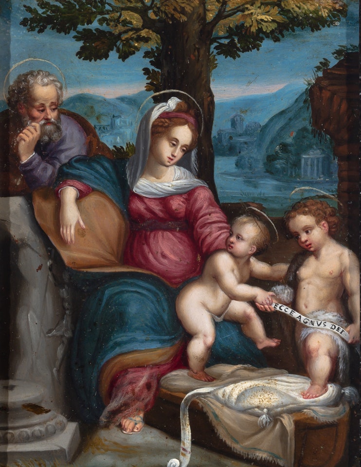 The Holy Family with St. John the Baptist by Italian School