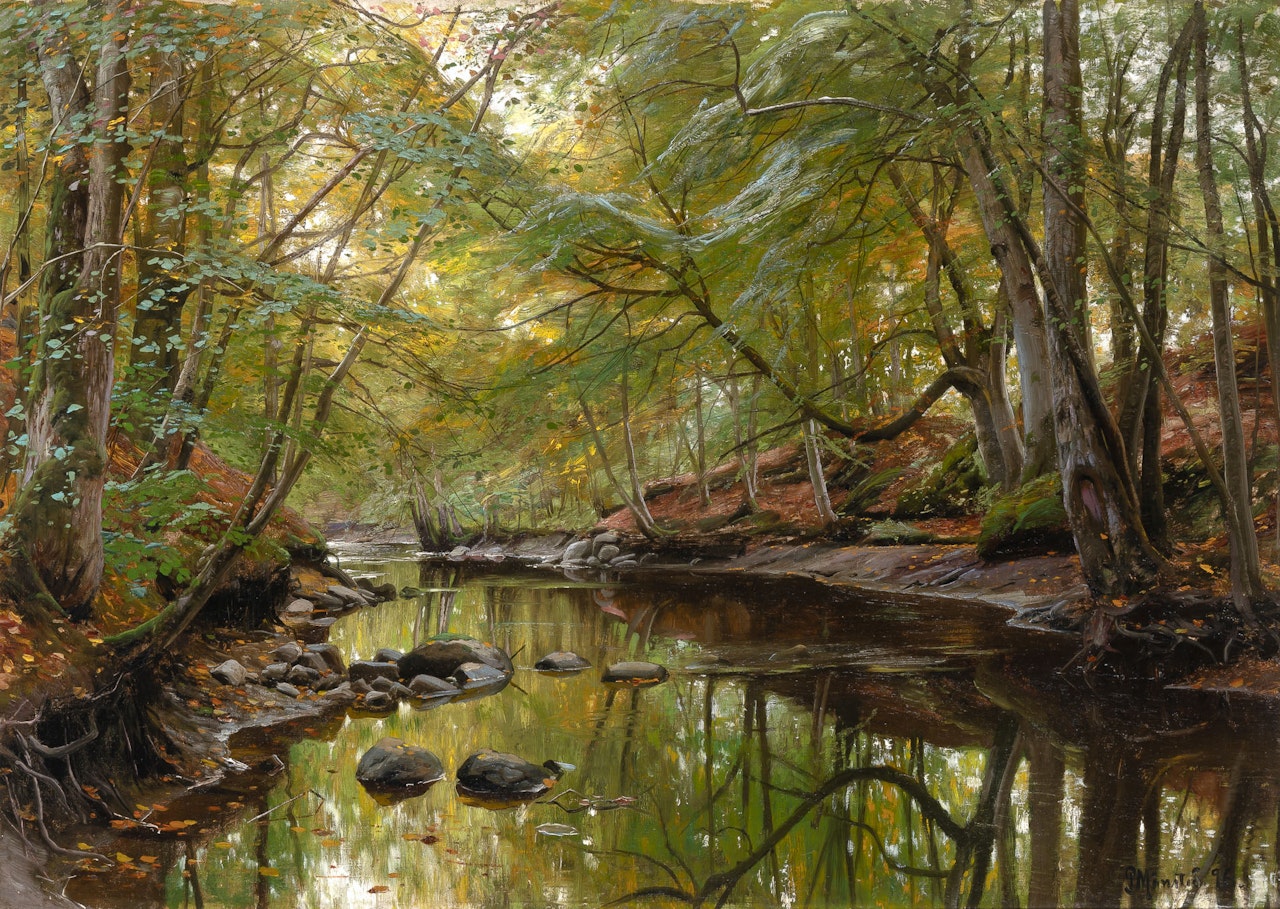 Forested River by Peder Mork Monsted