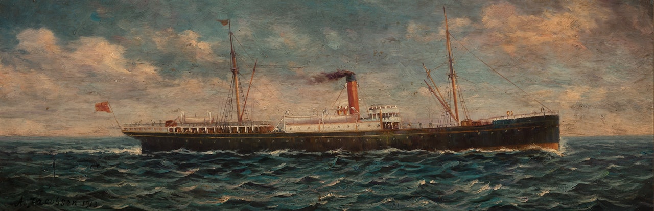 Steamship by Antonio Jacobsen