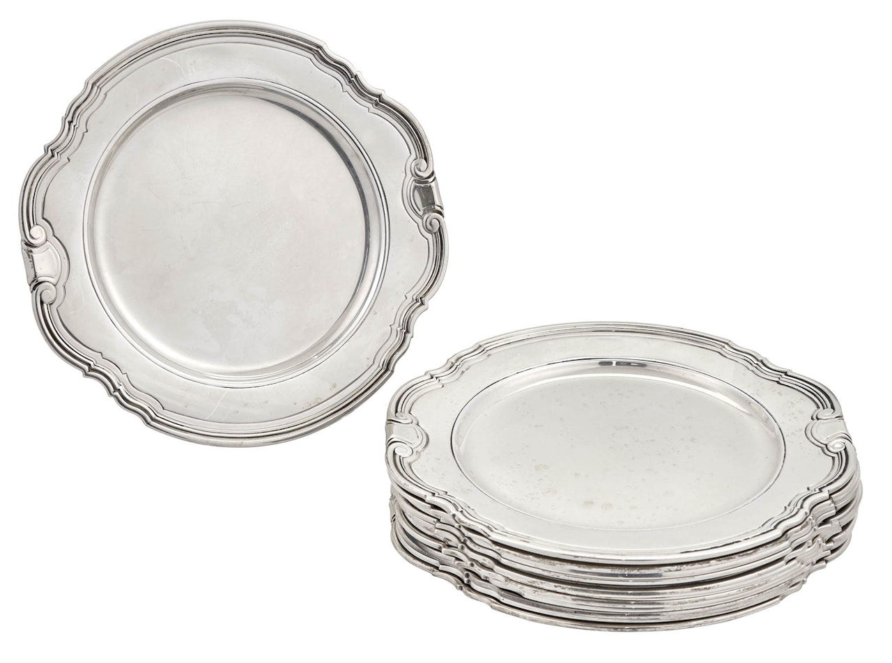 Set of Twelve Tiffany & Co. Sterling Silver Bread Plates by Tiffany & Co.