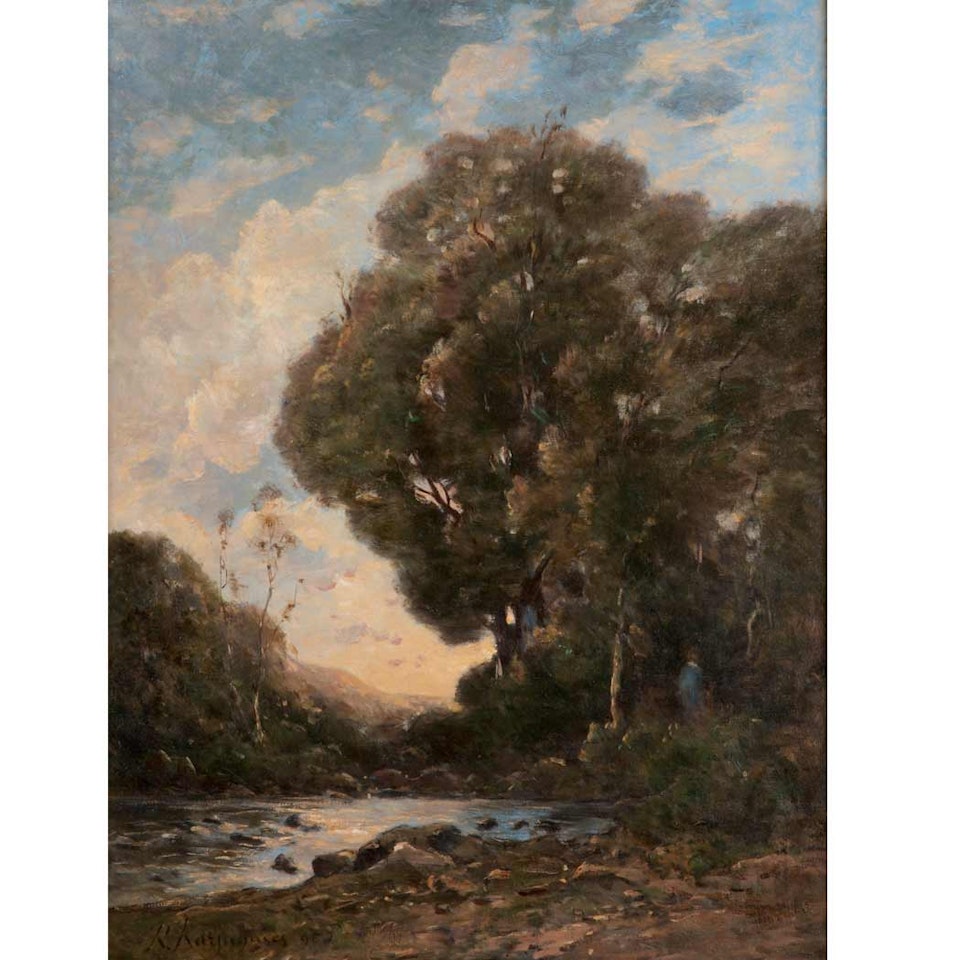 Evening Walk by Henri Harpignies