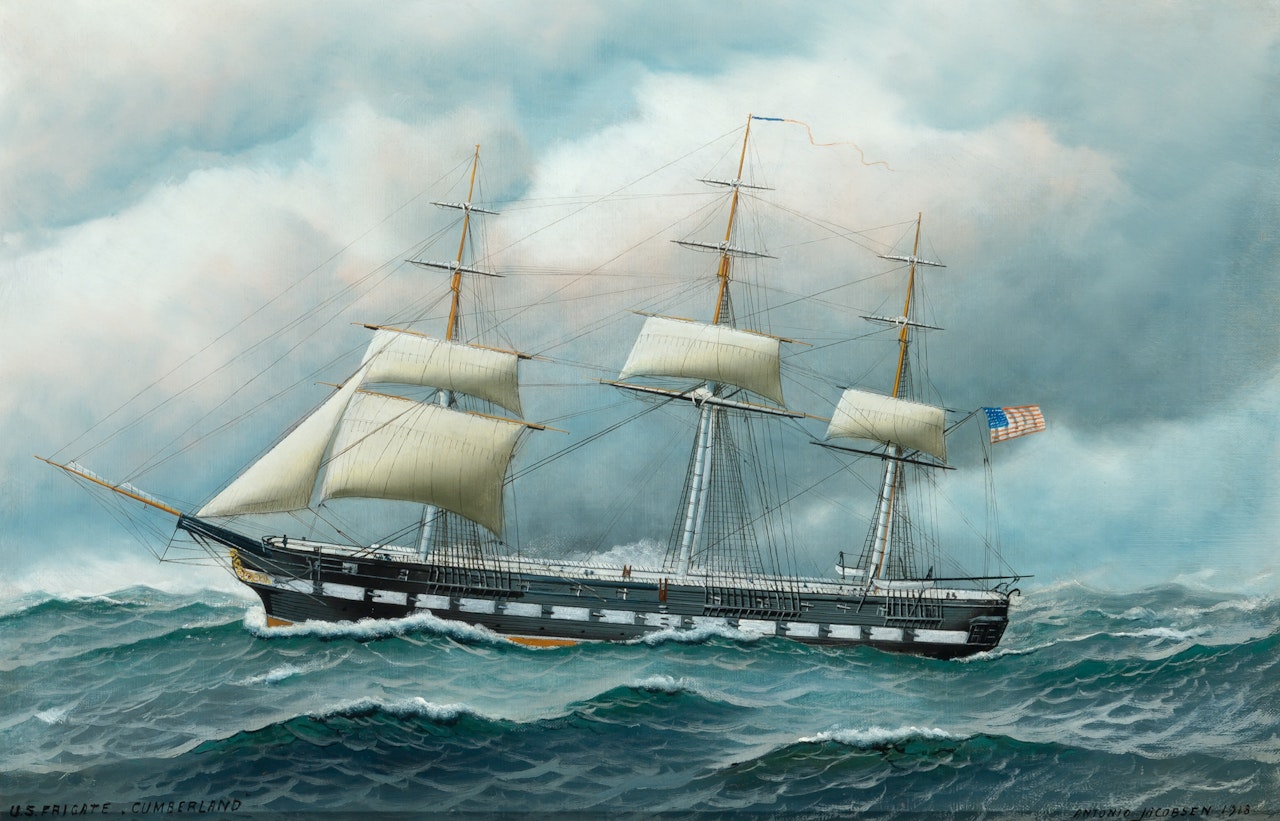 U.S. Frigate Cumberland by Antonio Jacobsen