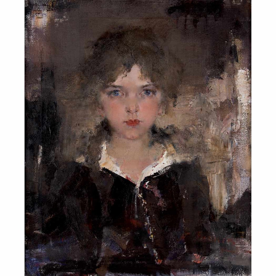 The Little Girl (the artist"s daughter, Eya) by Nicolai Fechin