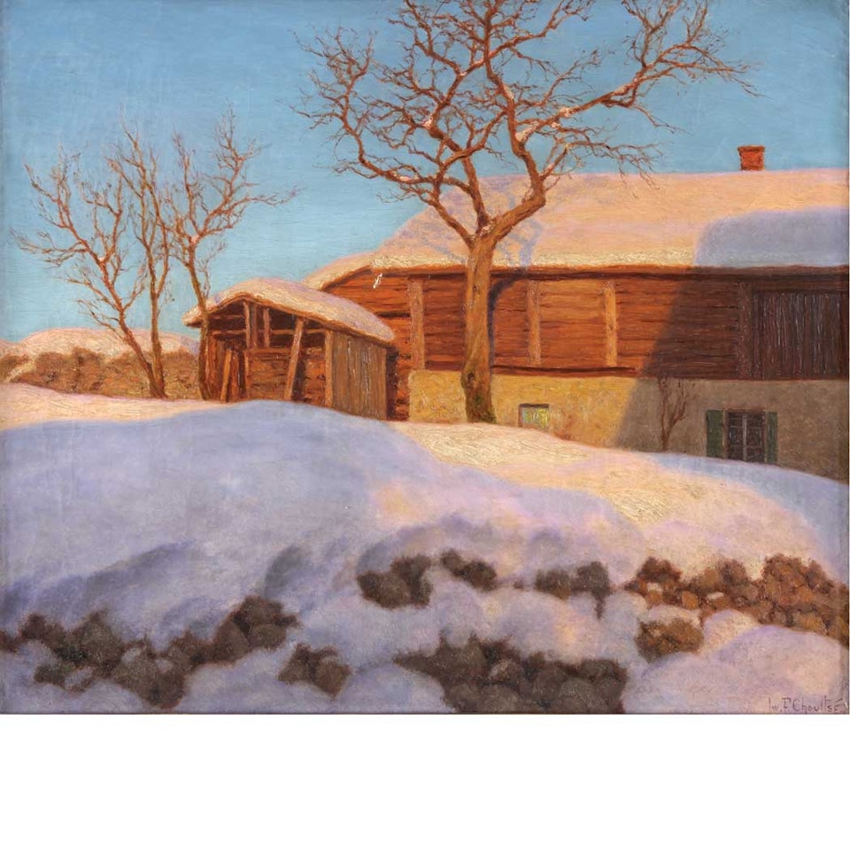 Evening, January, Haute Savoie by Ivan Fedorovich Choultse