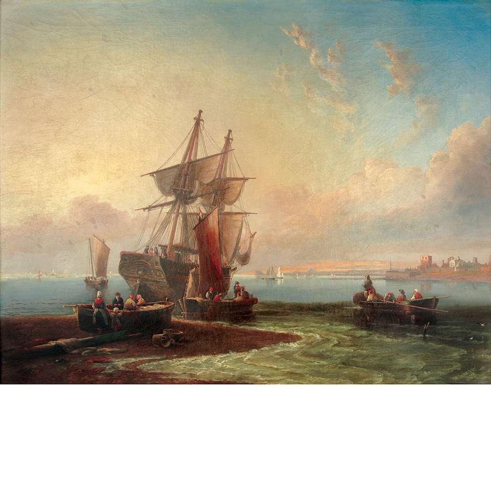 The "Bergithe Drammer" off the South African Coast by John Wilson Carmichael