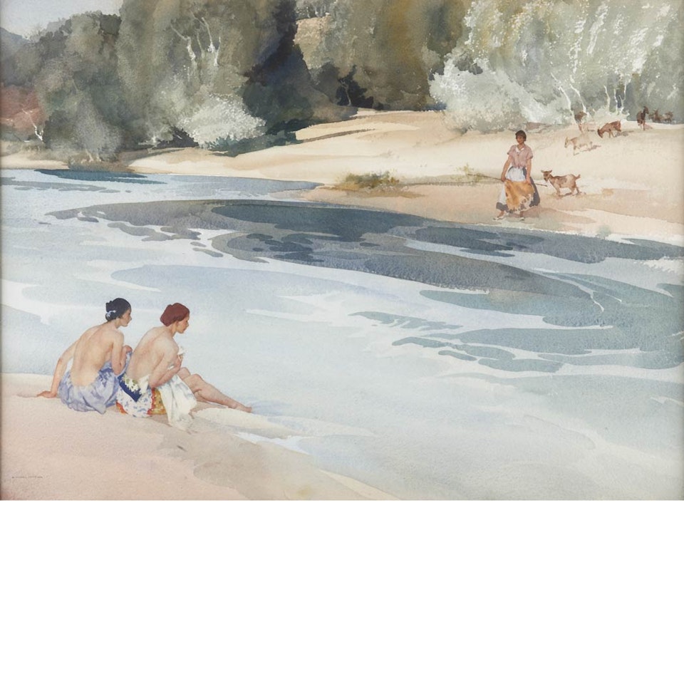 Julie, Francoise and the Goat Girl by William Russell Flint