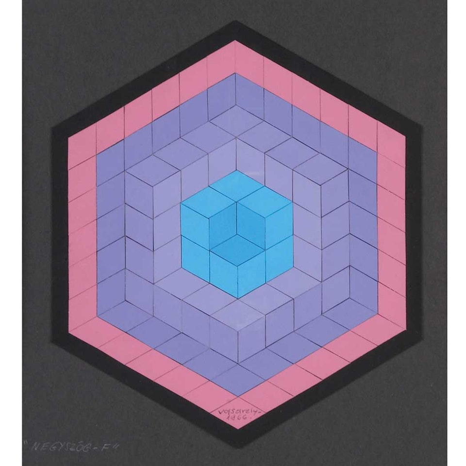 Negyszog-F by Victor Vasarely
