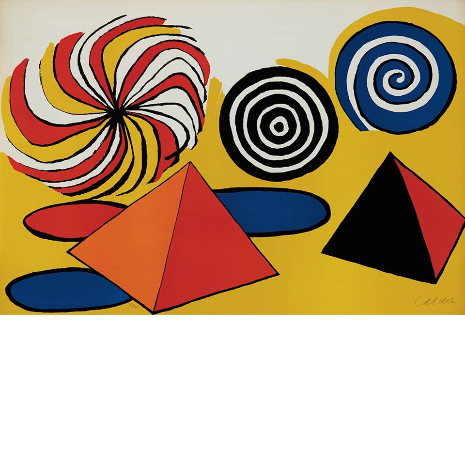 [PINWHEELS AND PYRAMIDS] by Alexander Calder