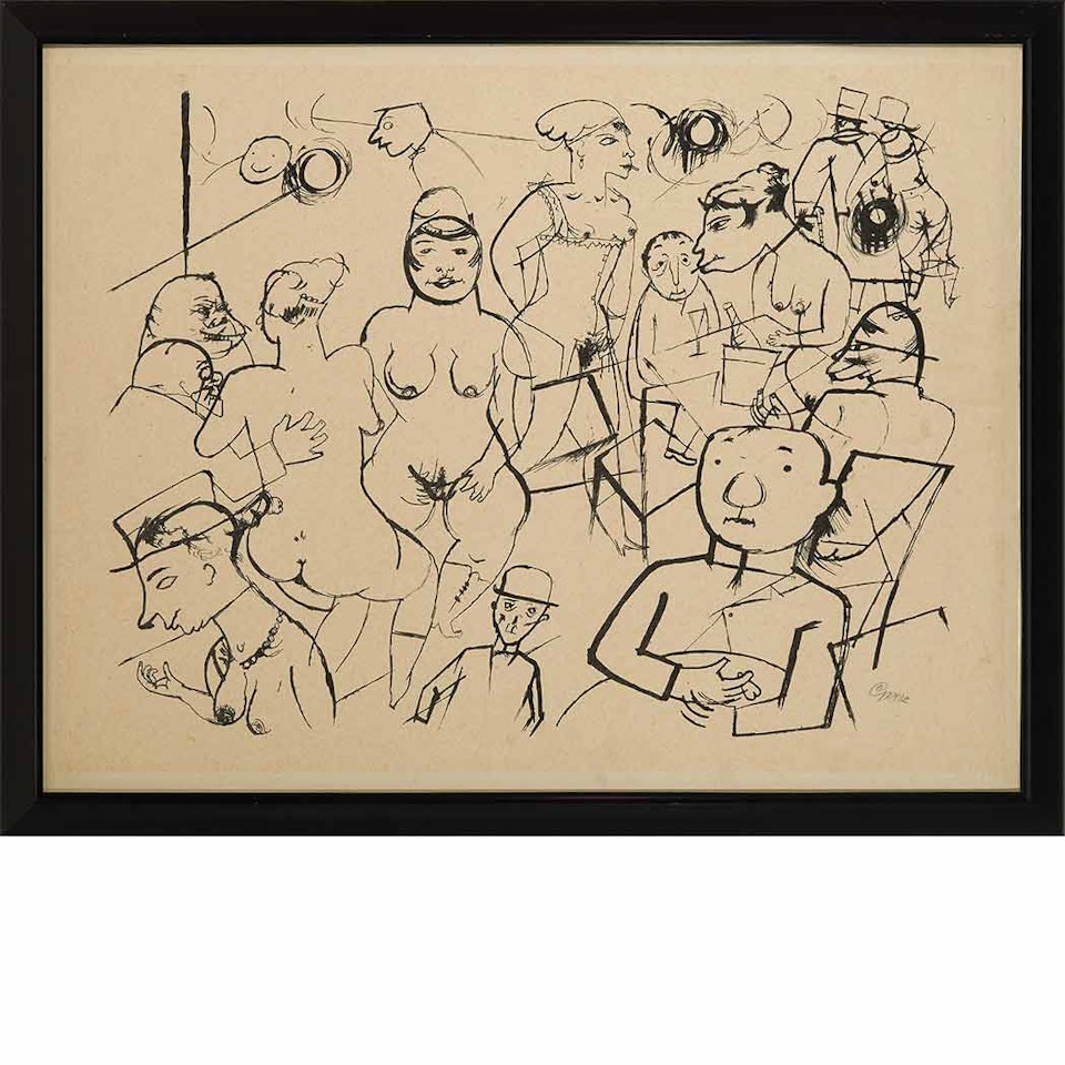 NACHTCAFE (FUR DR. BENN) (D. E 47) by George Grosz