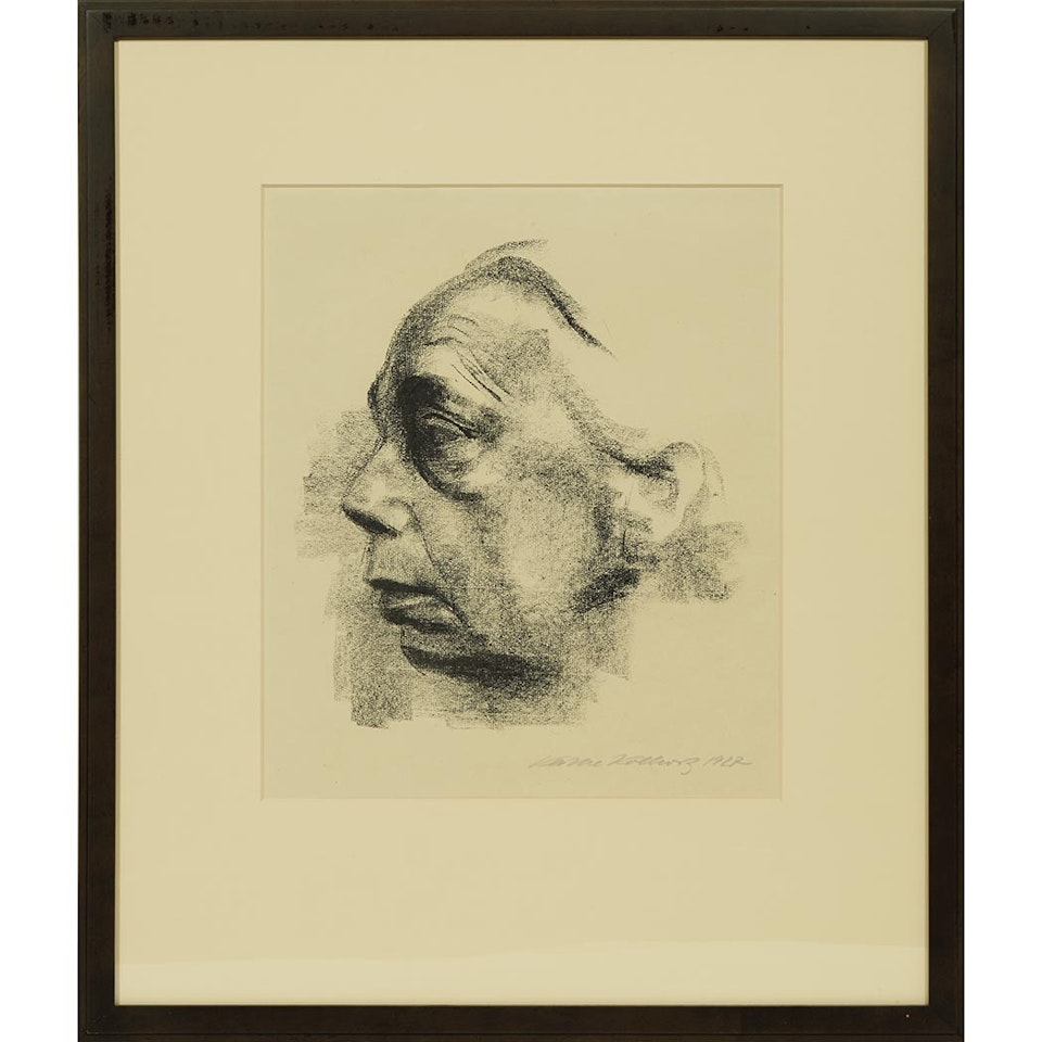 SELBSTBILDNIS IM PROFIL (K. 227; KN. 235) by Kathe Kollwitz