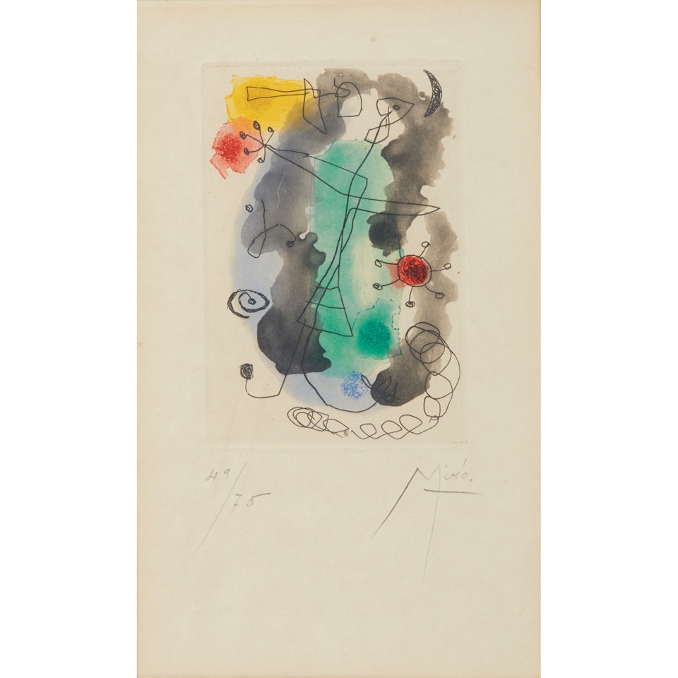 FEMME EN COLERE (D. 148) by Joan Miró