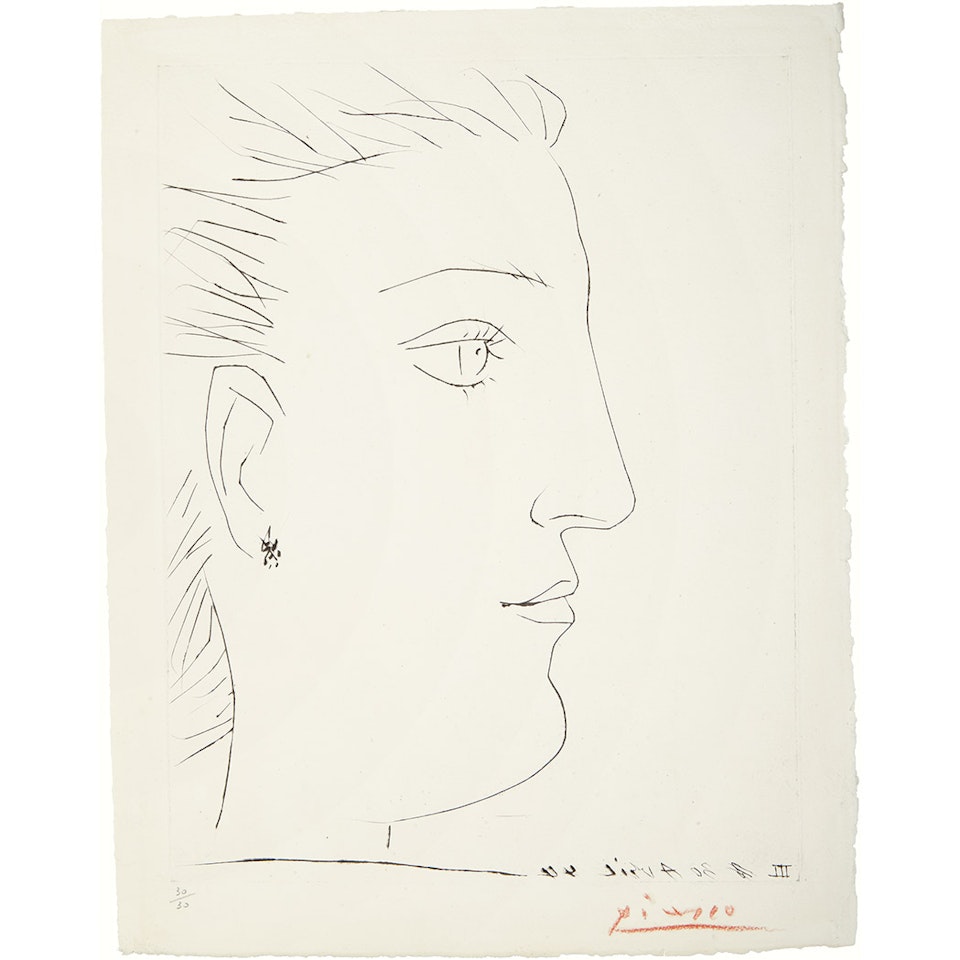 PROFIL DE FEMME (B. 364) by Pablo Picasso