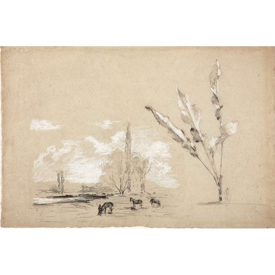 Paysage pres de Chailly by Camille Pissarro