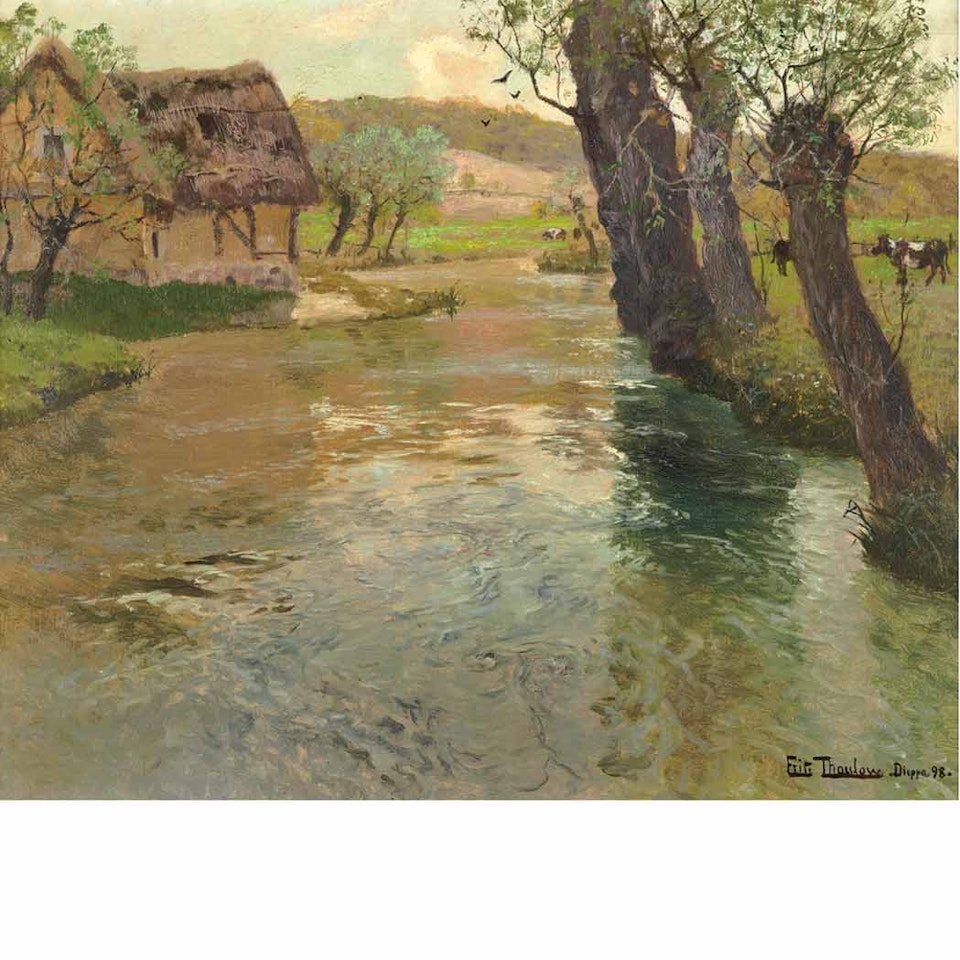 River Arques, Dieppe by Fritz Thaulow