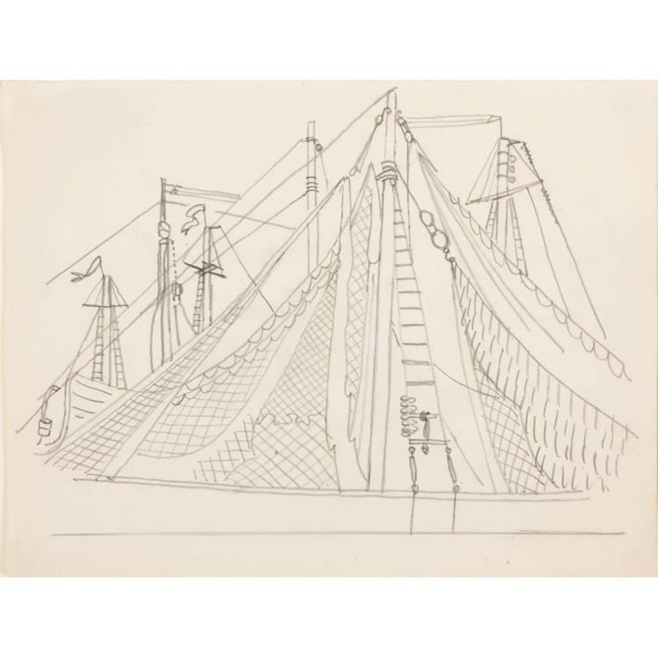 Sketchbook 10-6 (Masts) by Stuart Davis
