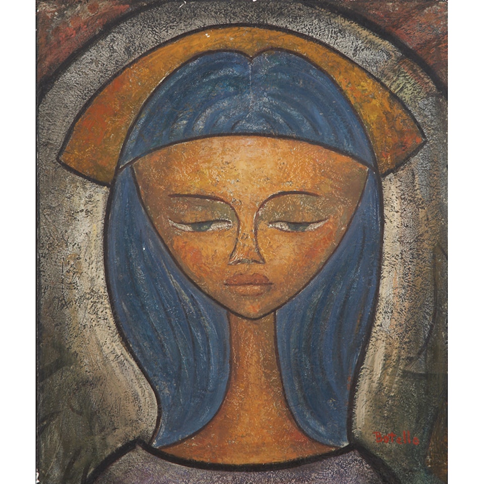 Portrait of Jane (Blue Madonna) by Angel Botello