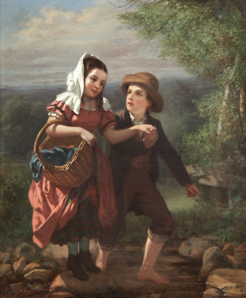 Boy and Girl by John George Brown