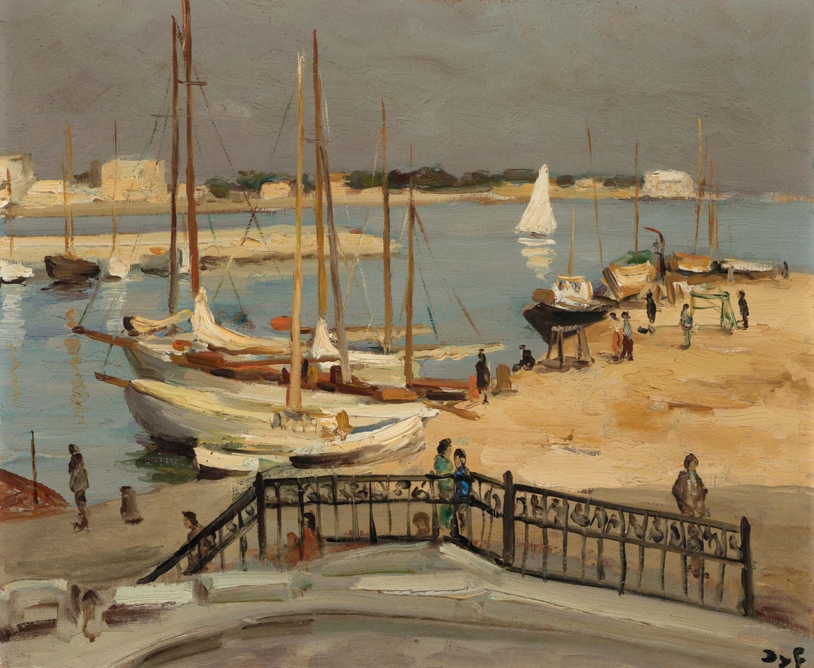 Balcon d"Escalier devant le Port by Marcel Dyf