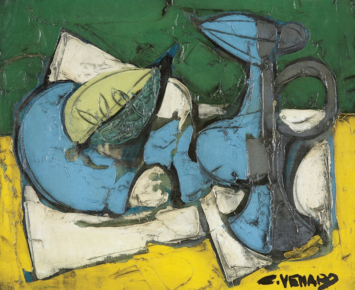 Still Life with Fruit and Pitcher by Claude Venard