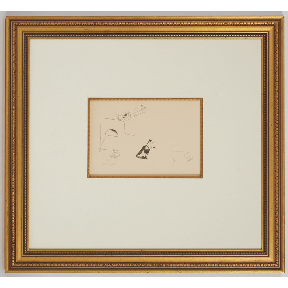 ON THE STOVE (MOURLOT 16) by Marc Chagall